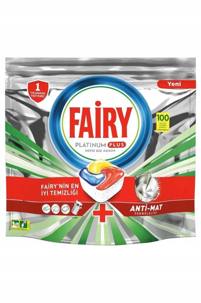 Fairy Platinum Plus Lemon do myčky 100 ks (5x20 ks)