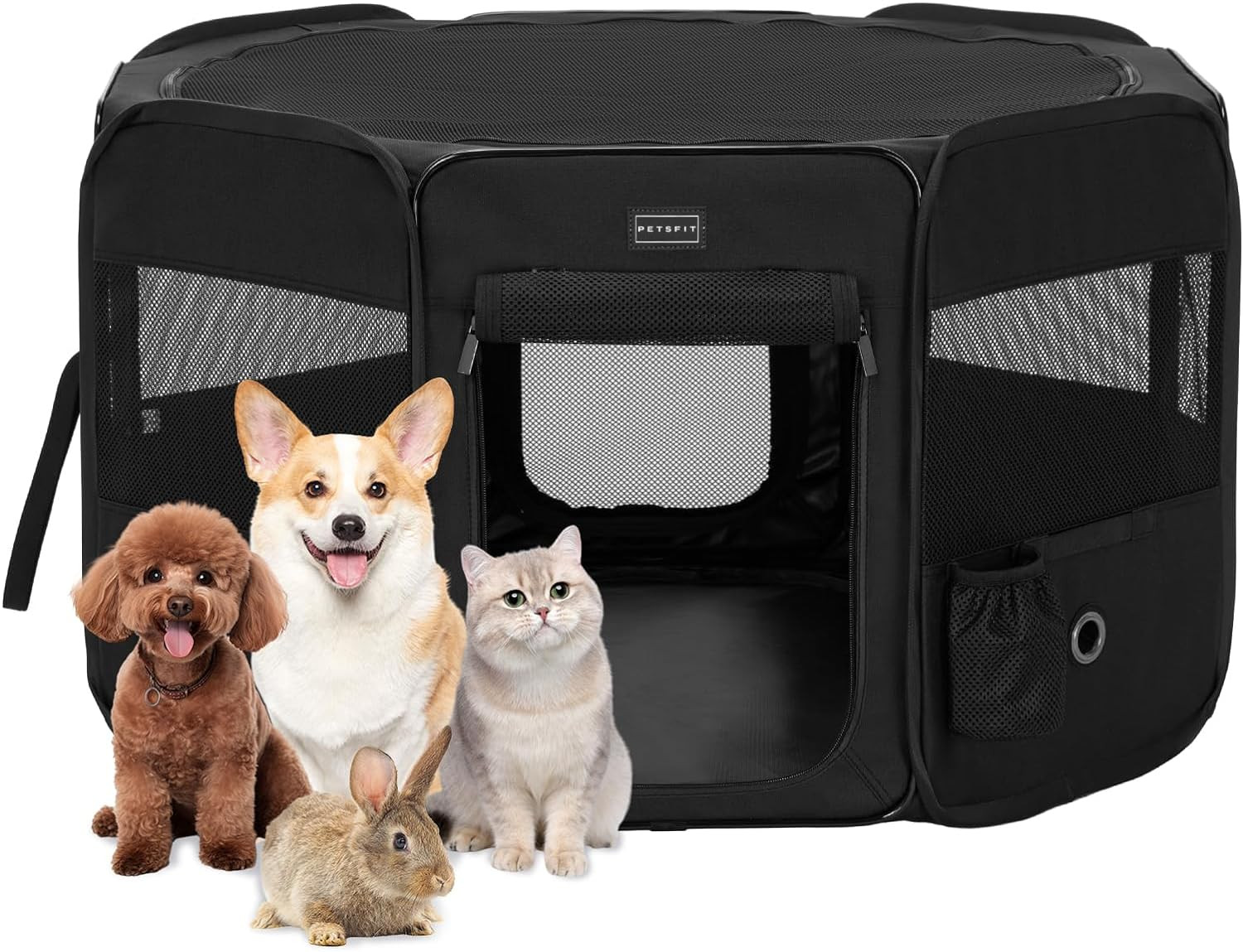 Kotec pro psa Petsfit, přenosná kotec pro malé psy/kočky 91x58cm