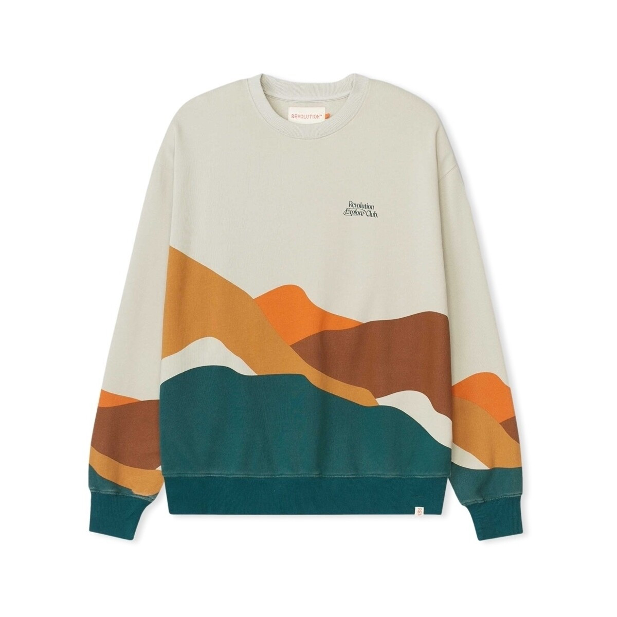 Rvlt Revolution  Printed Crewneck Sweatshirt 2783 - Offwhite  Béžová