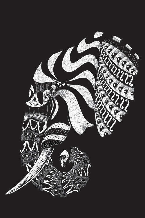 Jay Stanley Ilustrace Ornate Elephant II, Jay Stanley, 26.7 × 40 cm