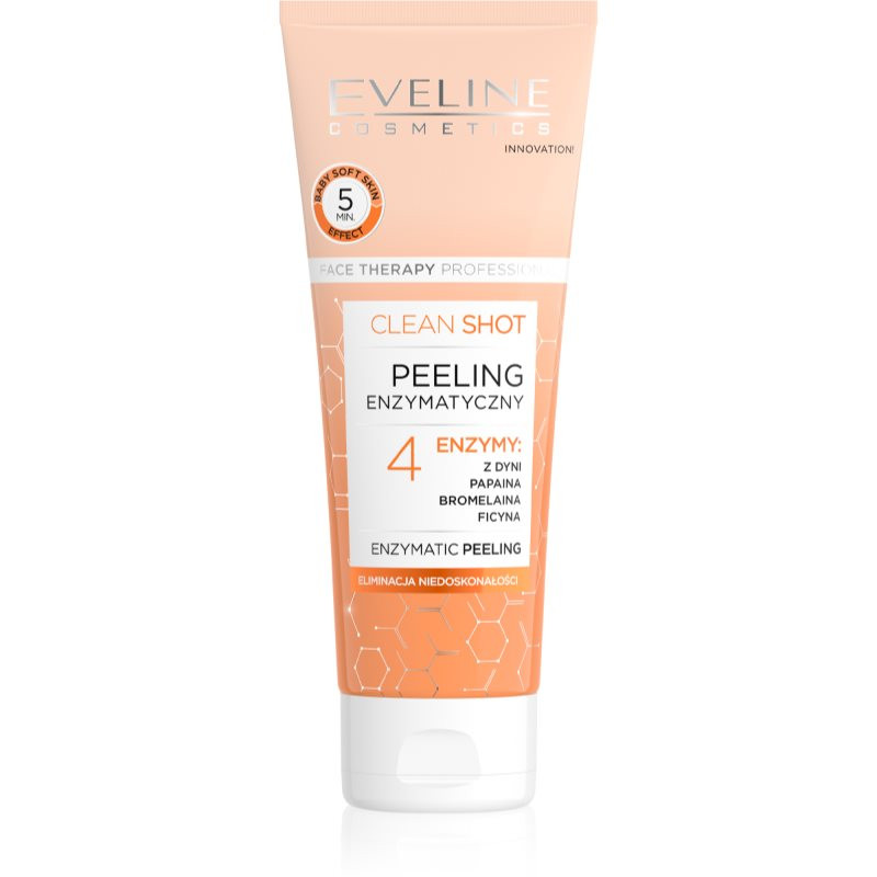 Eveline Cosmetics Clean Shot 4 Enzymes enzymatický peeling proti nedokonalostem pleti 75 ml