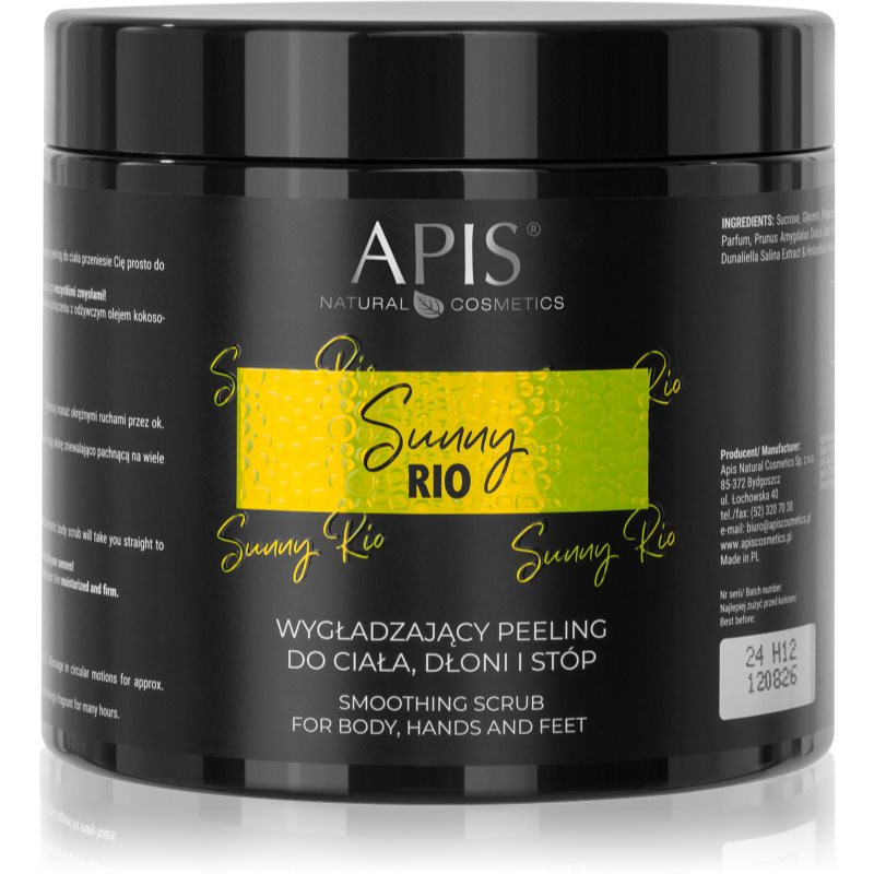 Apis Natural Cosmetics SUNNY RIO vyhlazující tělový peeling 700 g