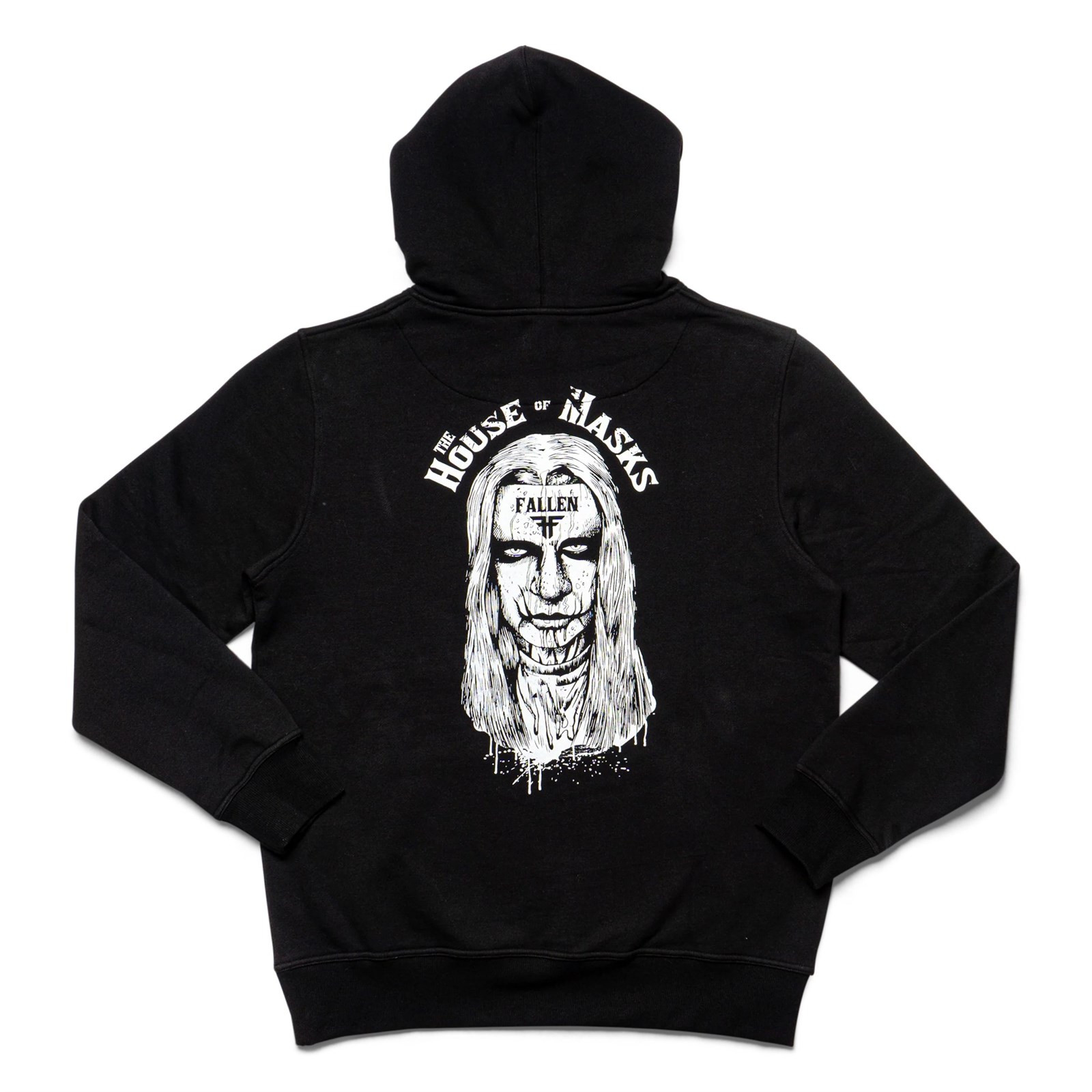 mikina FALLEN - House Of Masks Hoodie Black White (BLACK WHITE)