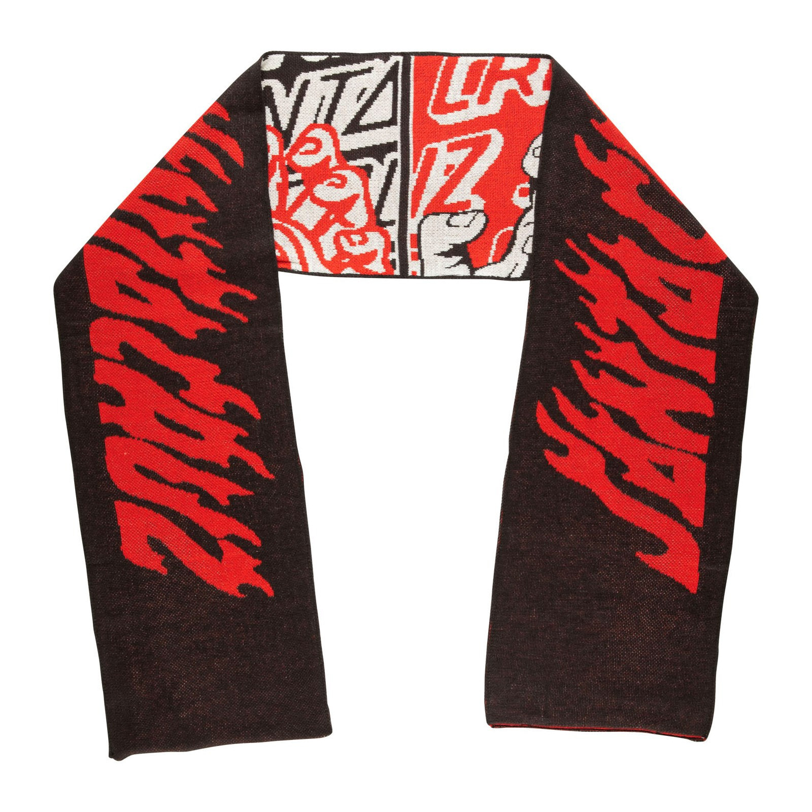 šála SANTA CRUZ - Handled Scarf Black/Red/White (BLACK RED WHITE)