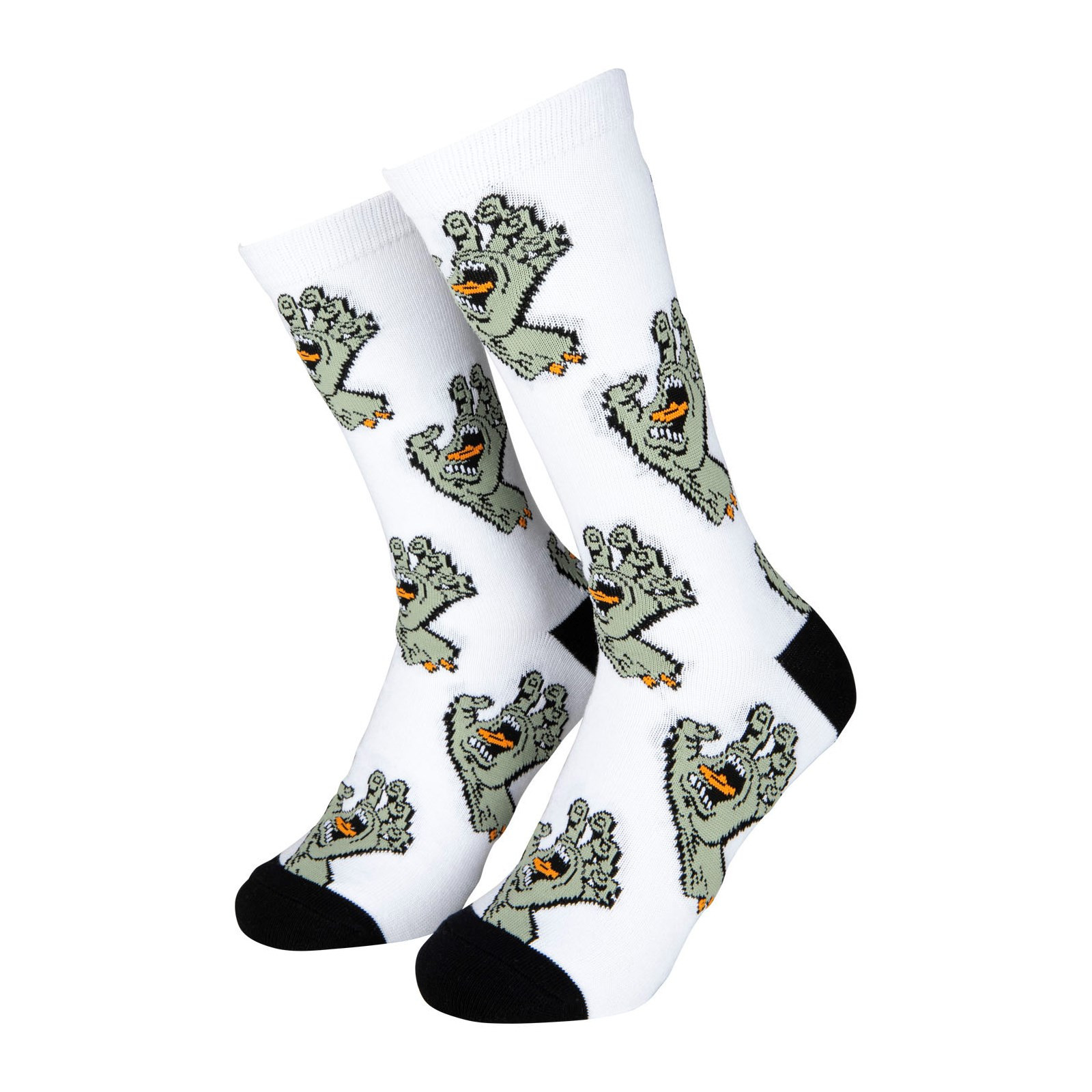 ponožky SANTA CRUZ - Multi Hand (2 Pack) White/Stone Grey Black/Matcha (WHITE STONE GREY BLA)