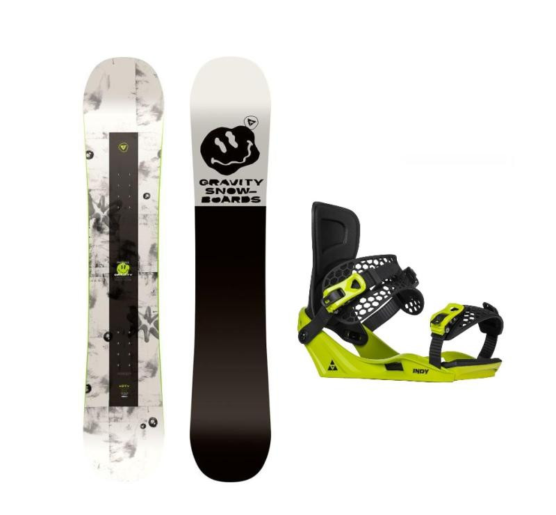 Gravity Madball 24/25 pánský snowboard + Gravity Indy lime/black vázání