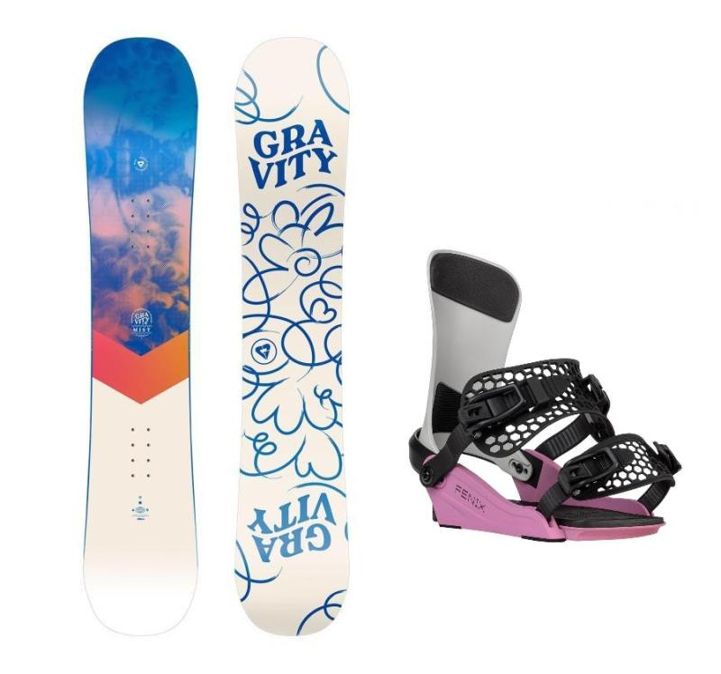 Gravity Mist 24/25 dámský snowboard + Gravity Fenix grey/rose vázání