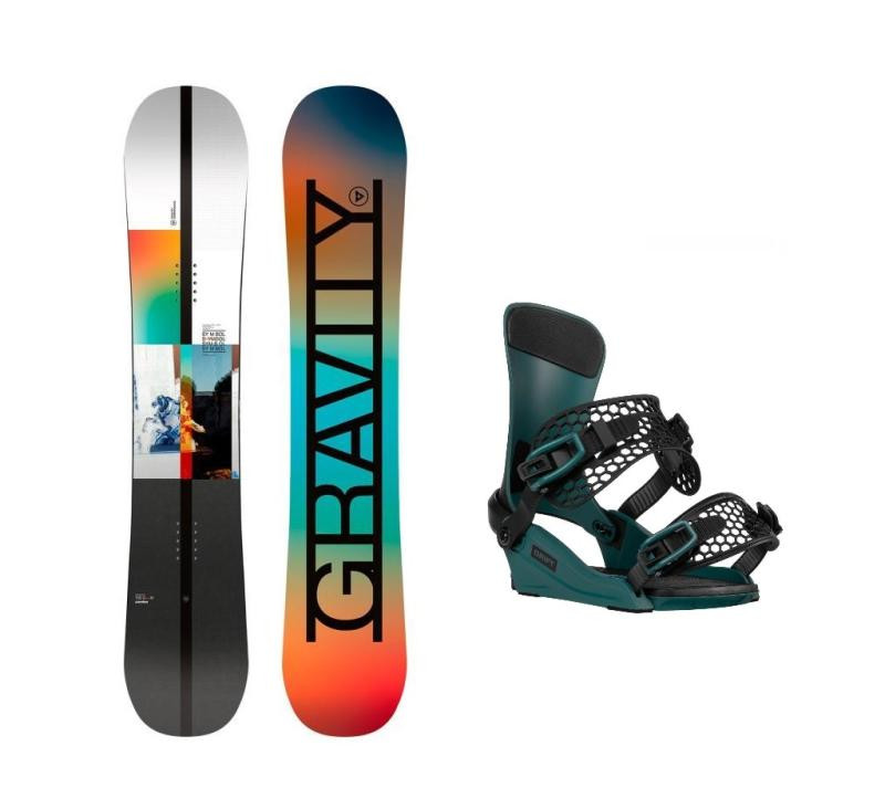 Gravity Symbol 24/25 pánský snowboard + Gravity Drift steel green vázání