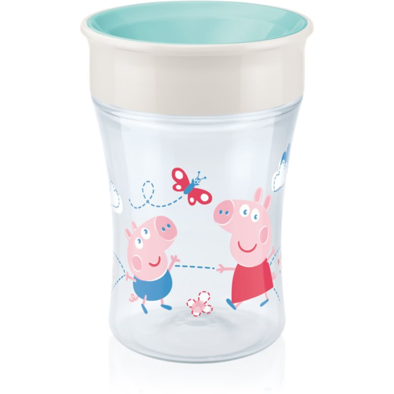 NUK Magic Cup hrnek s víčkem 8m+ Peppa Pig 230 ml