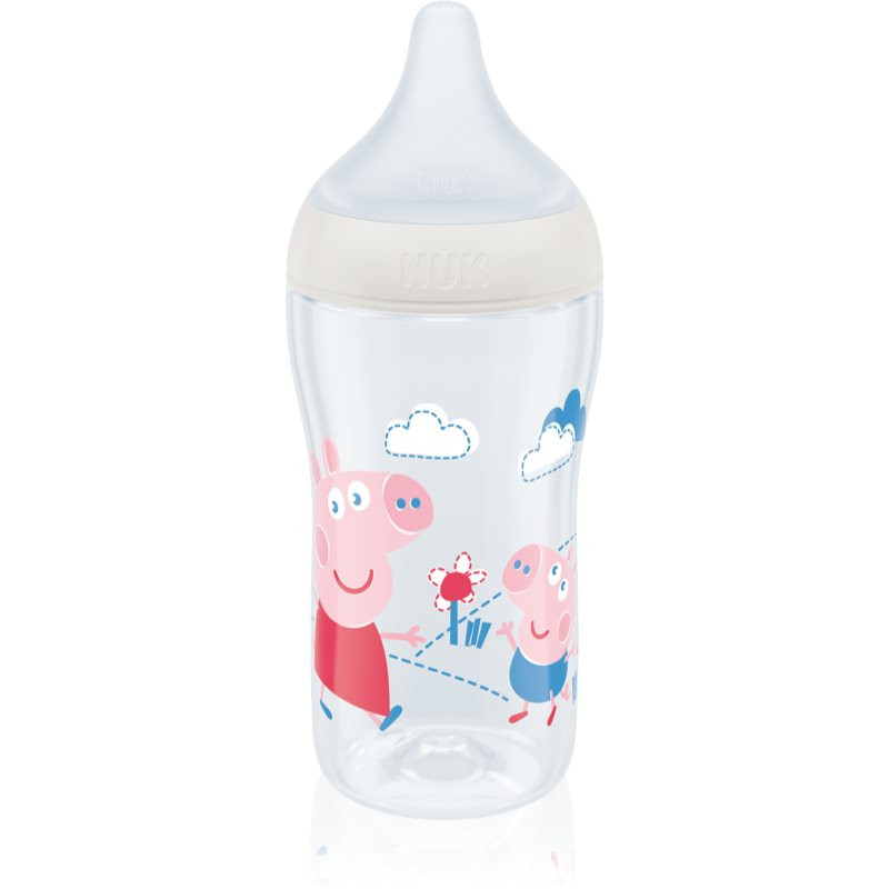 NUK Perfect Match láhev s kontrolou teploty 3m+ Peppa Pig 260 ml