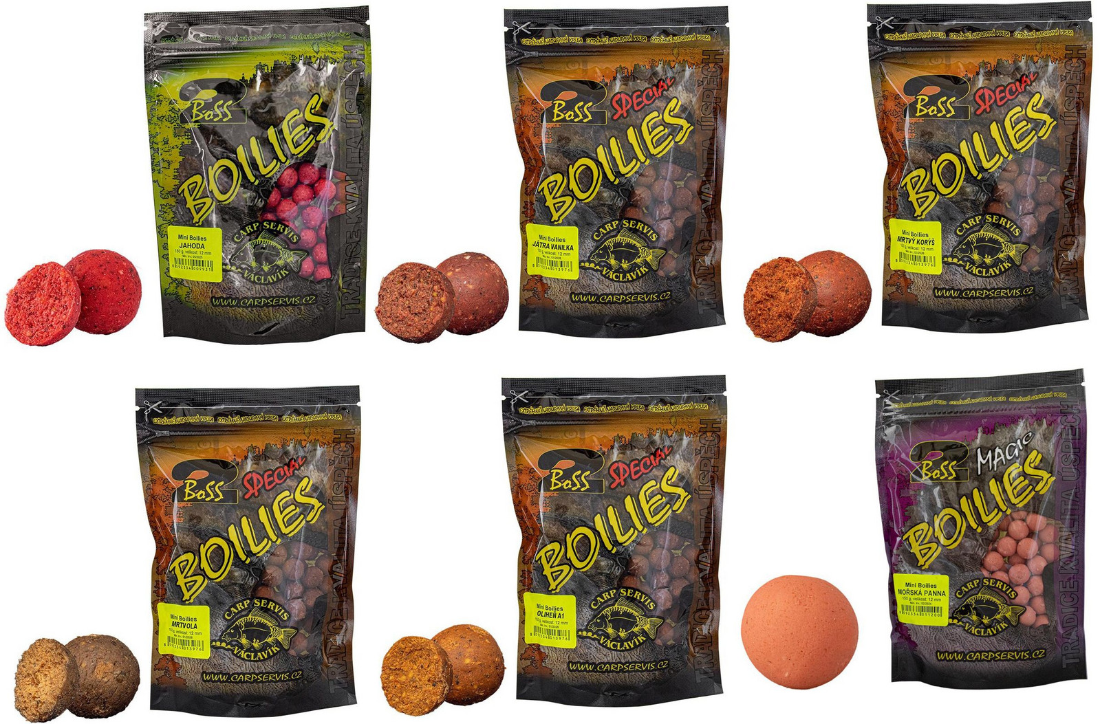 Carp Servis Václavík Mini Boilies Boss2 150 g / 12 mm Mrtvý korýš