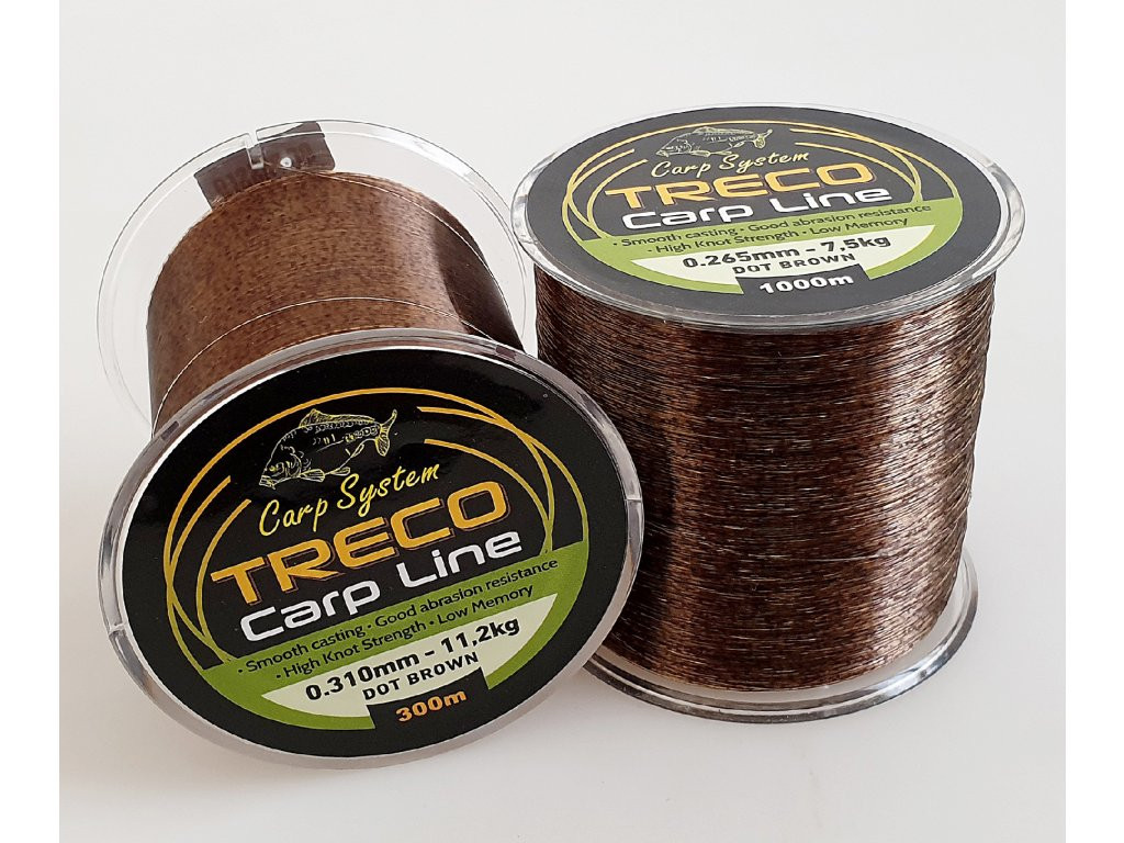 Carp System Vlasec Treco Dot Brown 1000m 0,265mm / 7,5kg