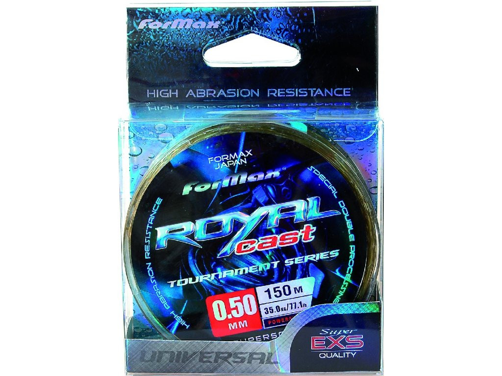 Formax Vlasec Royal Cast 150 m, 0,12 0,14 0,20 0,25 průměr 0,12 mm, nosnost 2,05 kg, délka 150 m