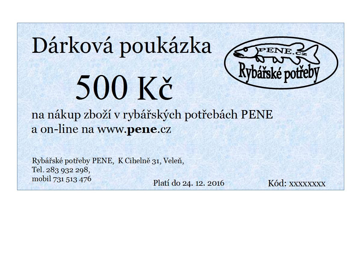 Dárkový poukaz na rybářské potřeby v ceně 300 - 5000 Kč Dárkový poukaz v ceně