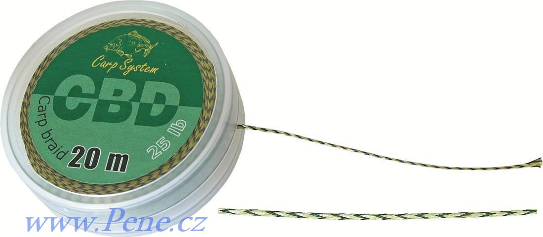 Carp System Návazcová šňůrka CBD 20m Carp system šňůra 15 Lbs