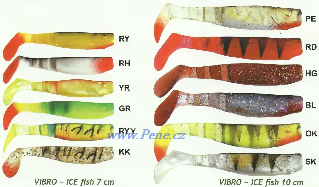 ICE fish Rybička Vibro ICE fish 10 cm Vibro 10cm barva YR