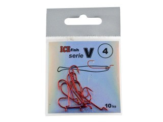 ICE fish Rybářský vláčecí háček V ICE fish DropShot , smáček háček V velikost 3/0 balení 5ks cena 17Kč