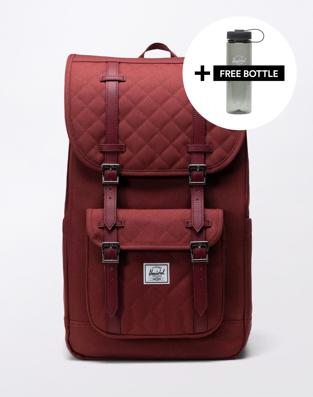 Herschel Supply Little America ™ Oxblood Red Quilted 30 l