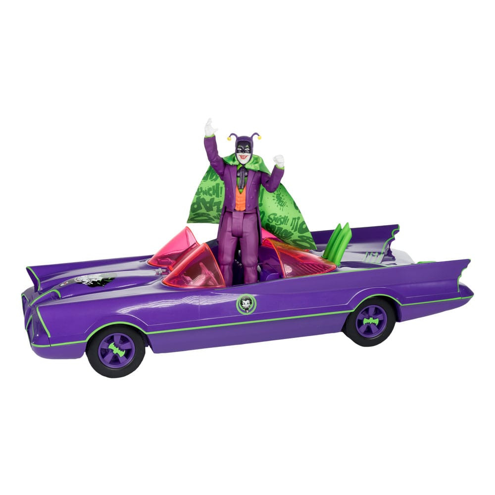 McFarlane | Batman - sběratelský model DC Retro Batmobile 66 s figurkou Joker (Gold Label) 41 cm