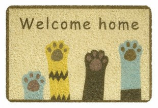 Vopi Rohožka 315 Curly print 006 beige welcome home