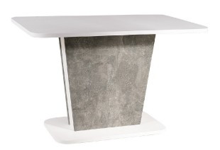 Casarredo Jídelní stůl CALIPSO rozkládací 110x68 šedá beton/bílá mat