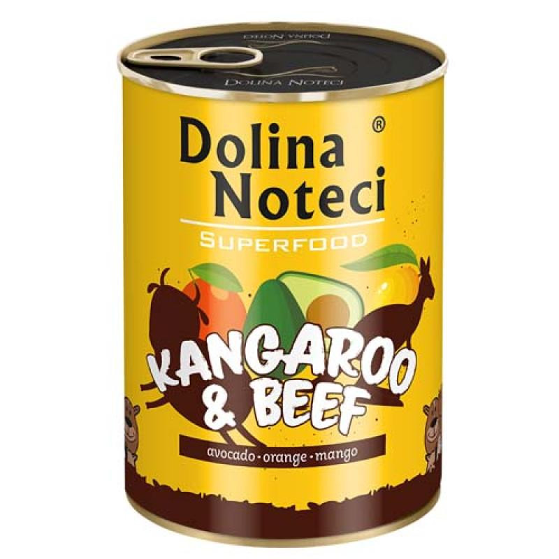 Dolina Noteci SUPERFOOD 400g klokan a hovězí maso pro psy 80% masa
