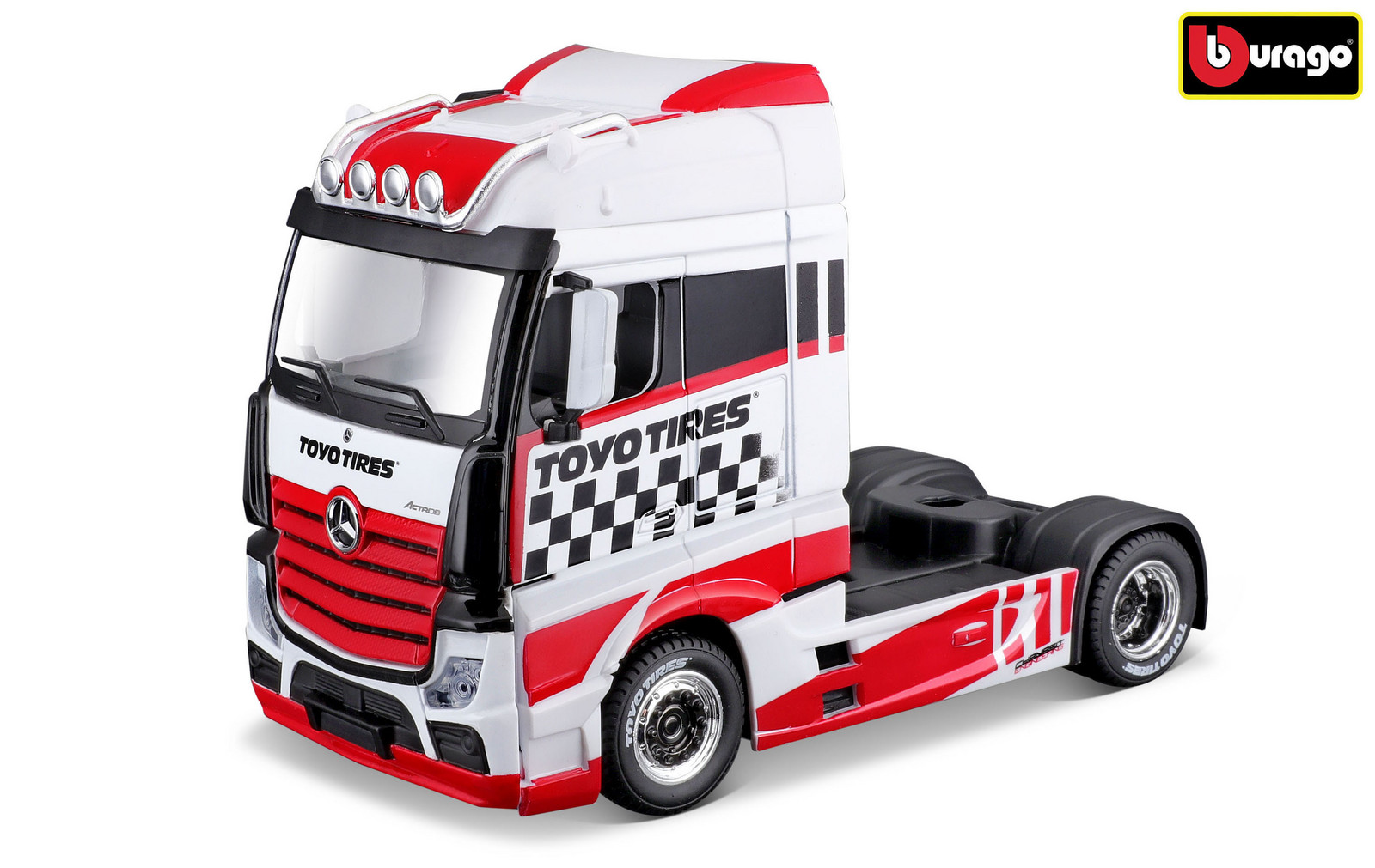 Bburago 1:43 MB Actros Gigaspace Red/White - II. jakost