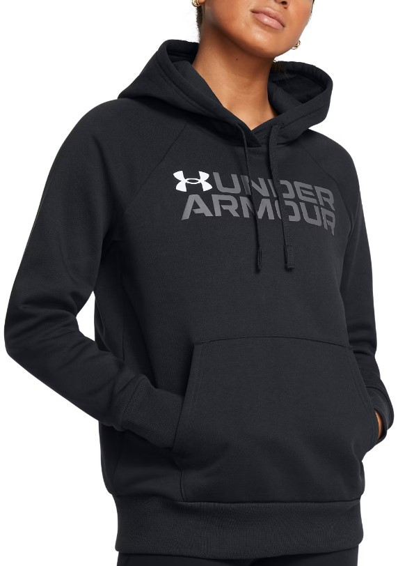 Mikina Under Armour Rival Fleece Wordmark Hoodie-BLK