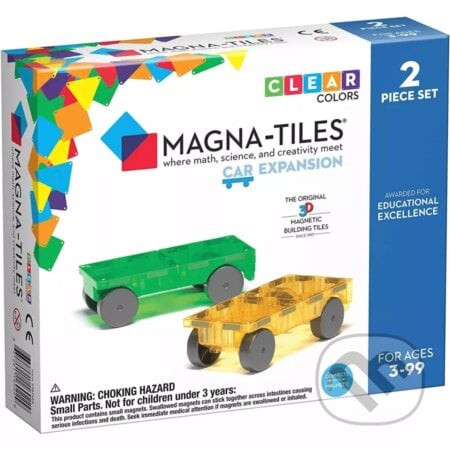 Magnetická stavebnica Cars 2 dielna Green/yellow - Magna-Tiles