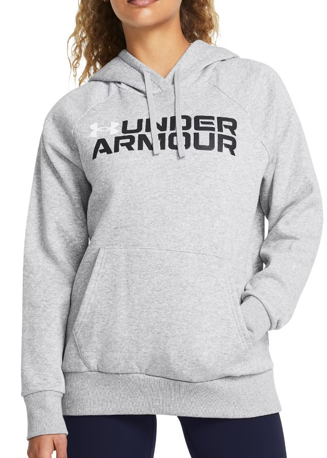 Mikina Under Armour Rival Fleece Wordmark Hoodie-GRY