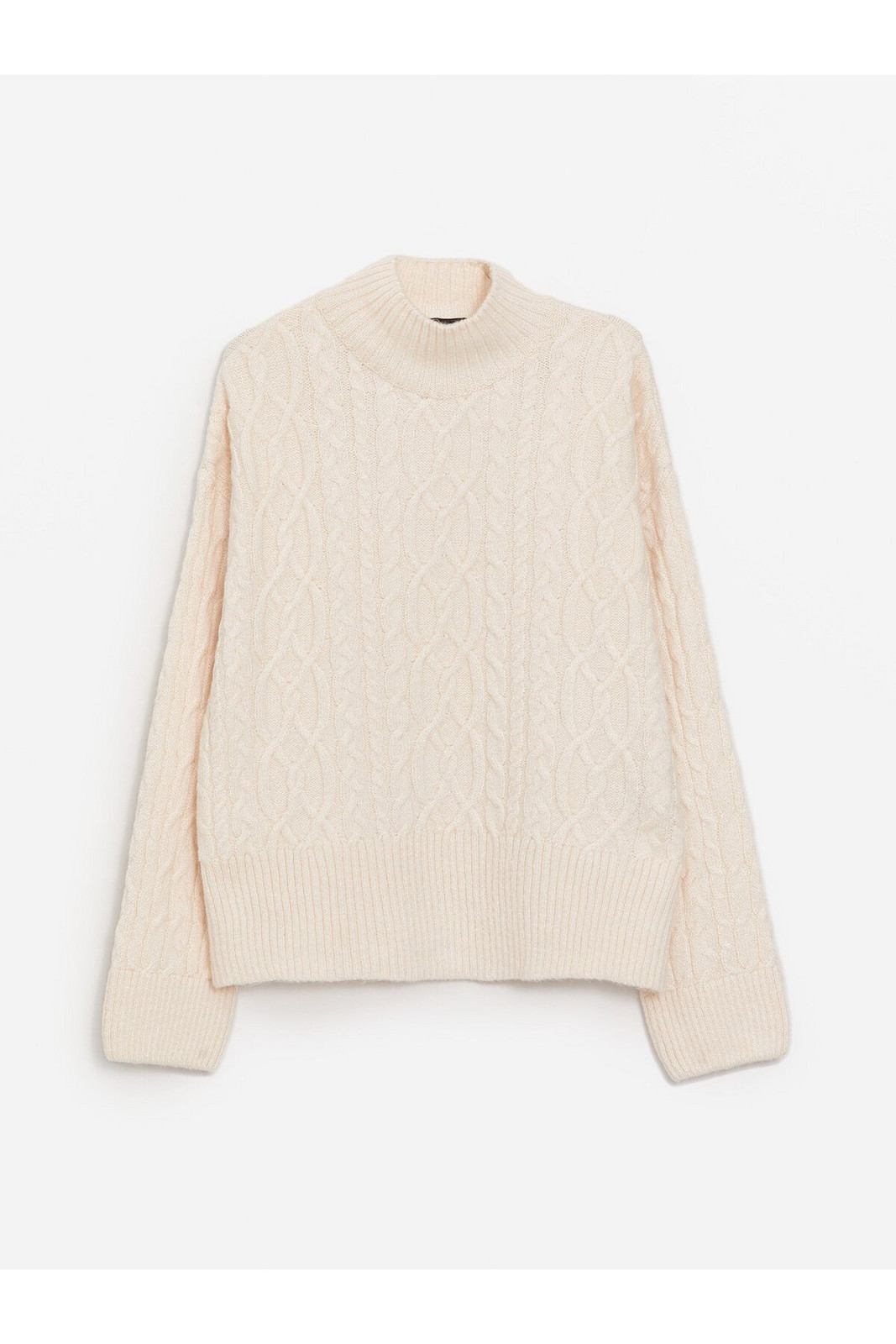 LC Waikiki poloviční rolák s vlastním vzorem s dlouhým rukávem oversize dámský pletený svetr