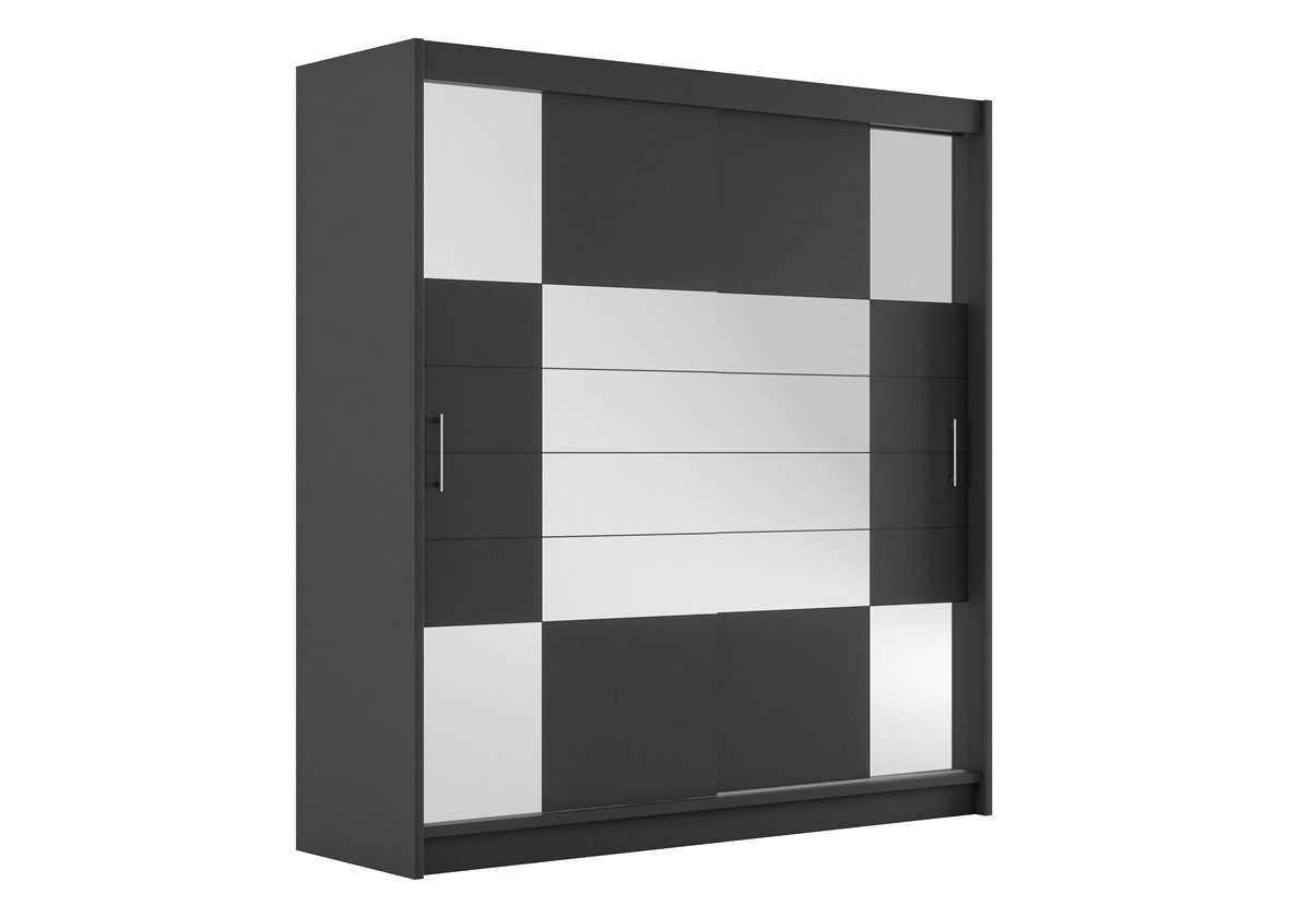 STO Šatní skříň ARUBA II 203 cm, Grafit