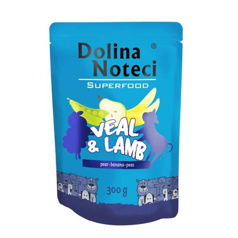 Dolina Noteci SUPERFOOD 300g telecí a jehněčí maso pro psy 80% masa