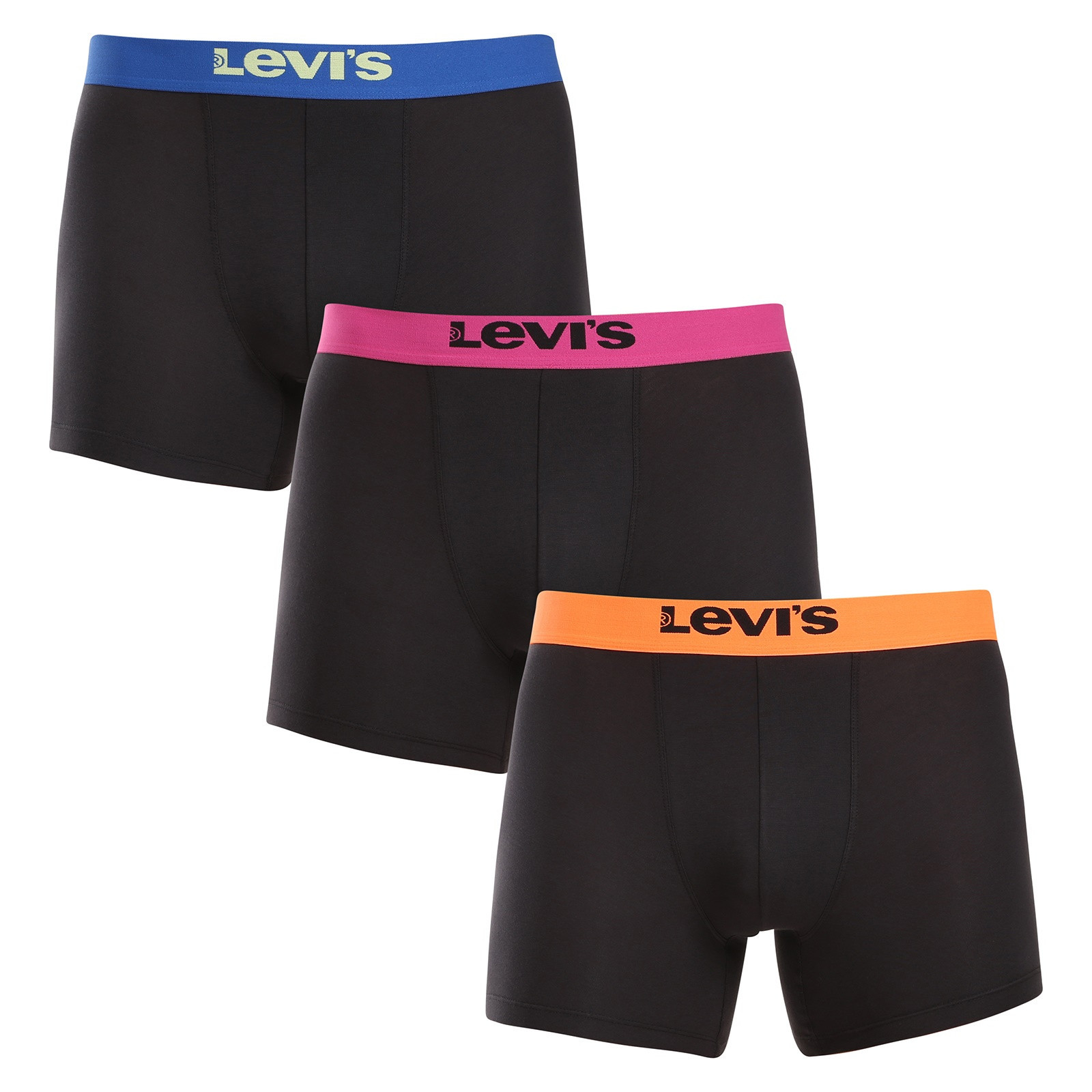 3PACK pánské boxerky Levis černé (701229547 001) XL, trenky / trenýrky