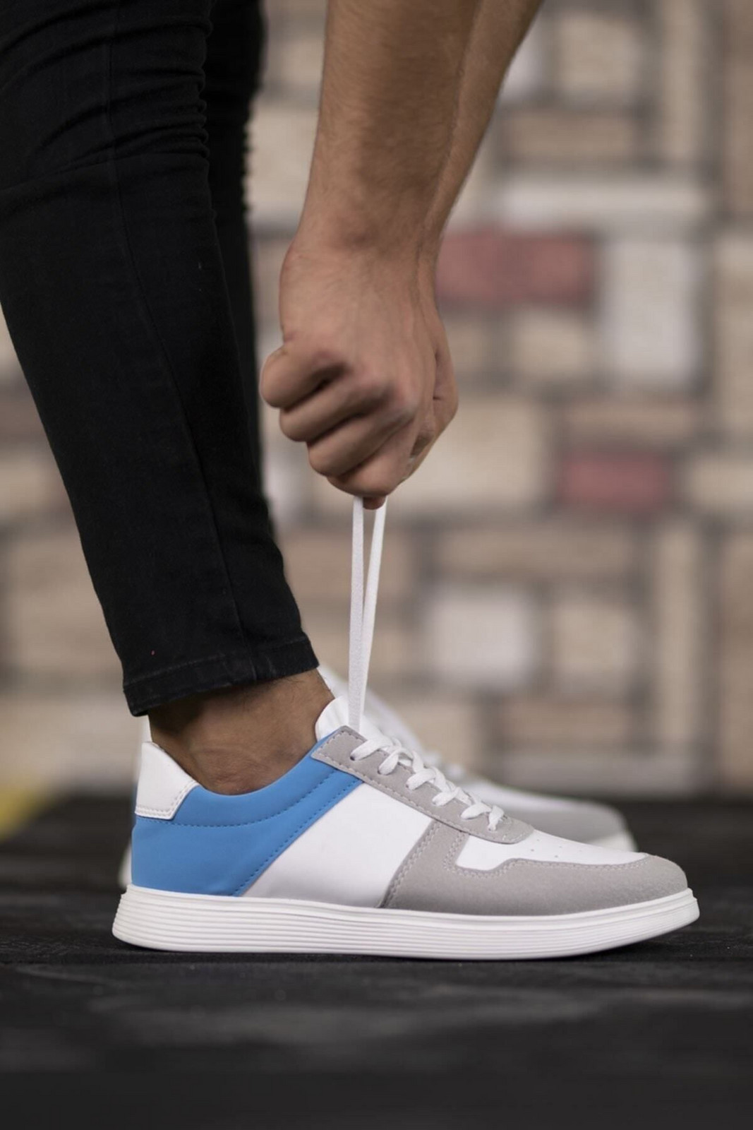 Riccon Ice White Blue Unisex Sneaker 0012219