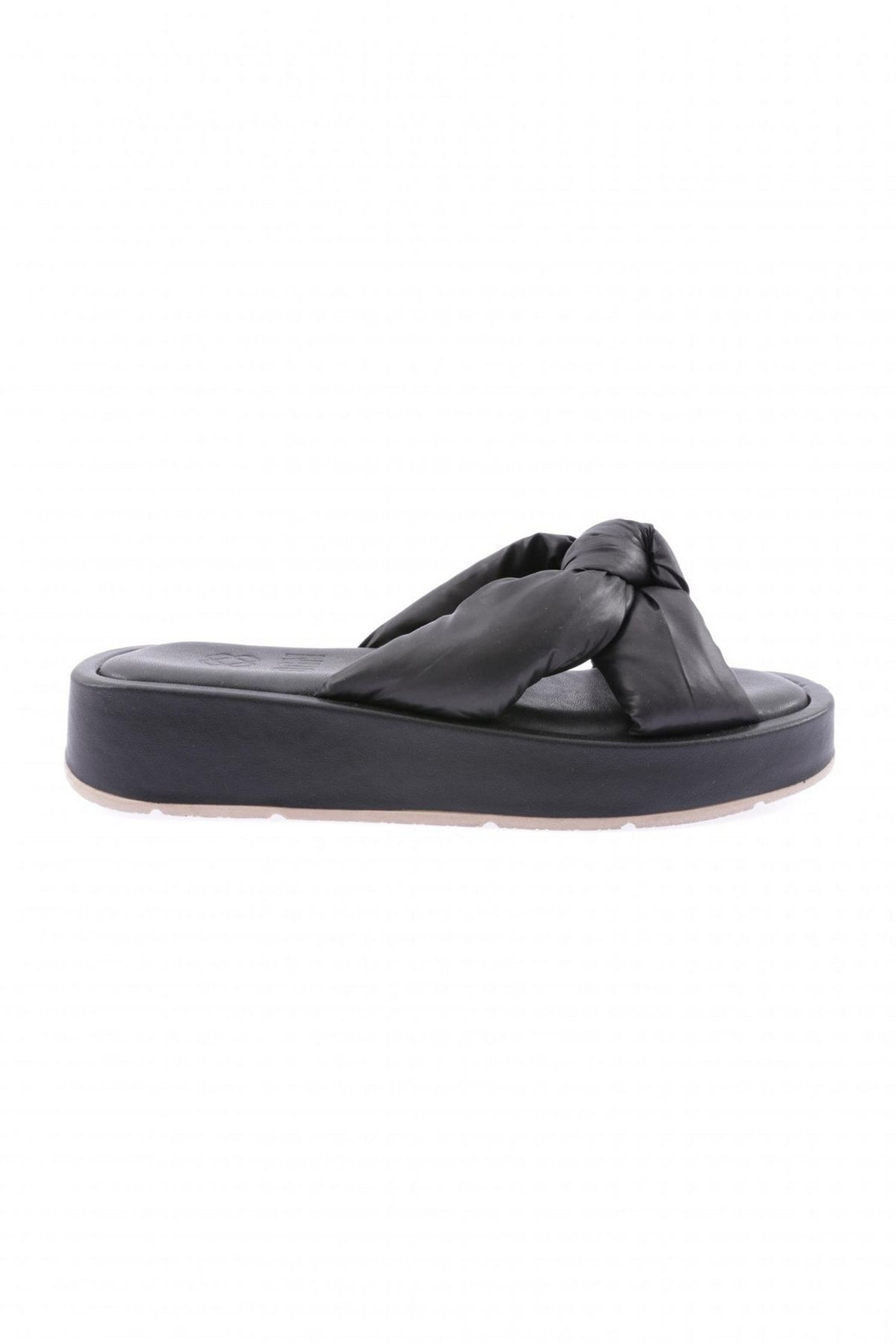 DGN 006 Women's Twist Banded Thick Sole Slippers Black Parachute