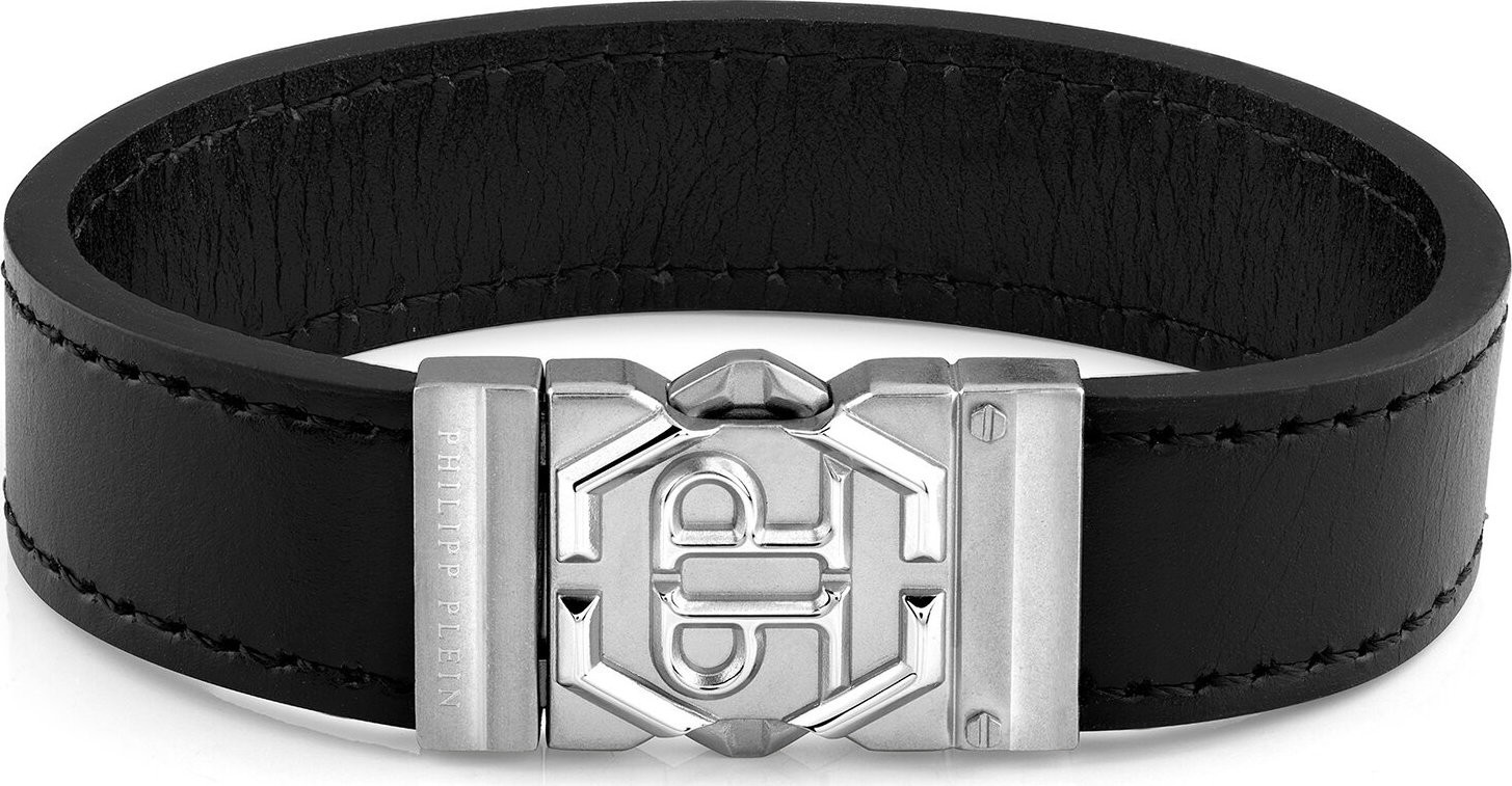 Náramek PHILIPP PLEIN Hexagon Tactical Buckle PJVEA01BL Černá