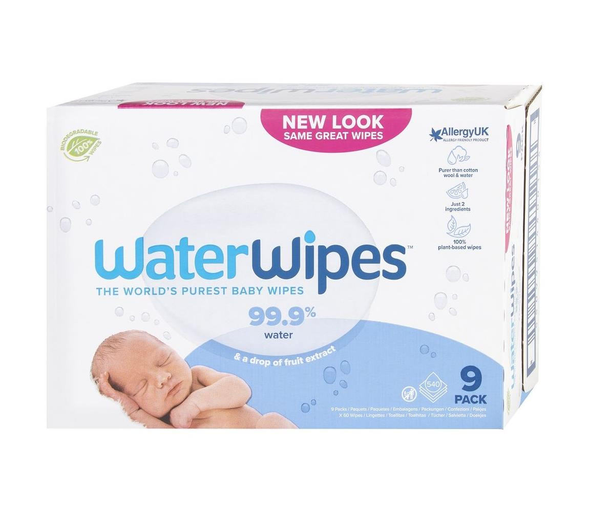 Waterwipes WaterWipes - SADA 9x Vlhčené ubrousky bez obsahu plastů 60 ks (540 ks)