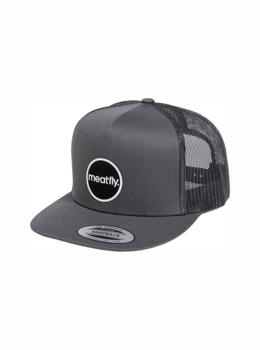 Kšiltovka meatfly nevil trucker snapback šedá one size