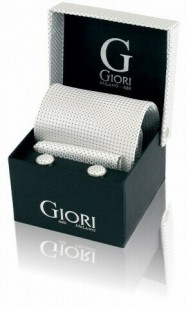 Giori milano Giori Milano RS0802 kravata sada bílá