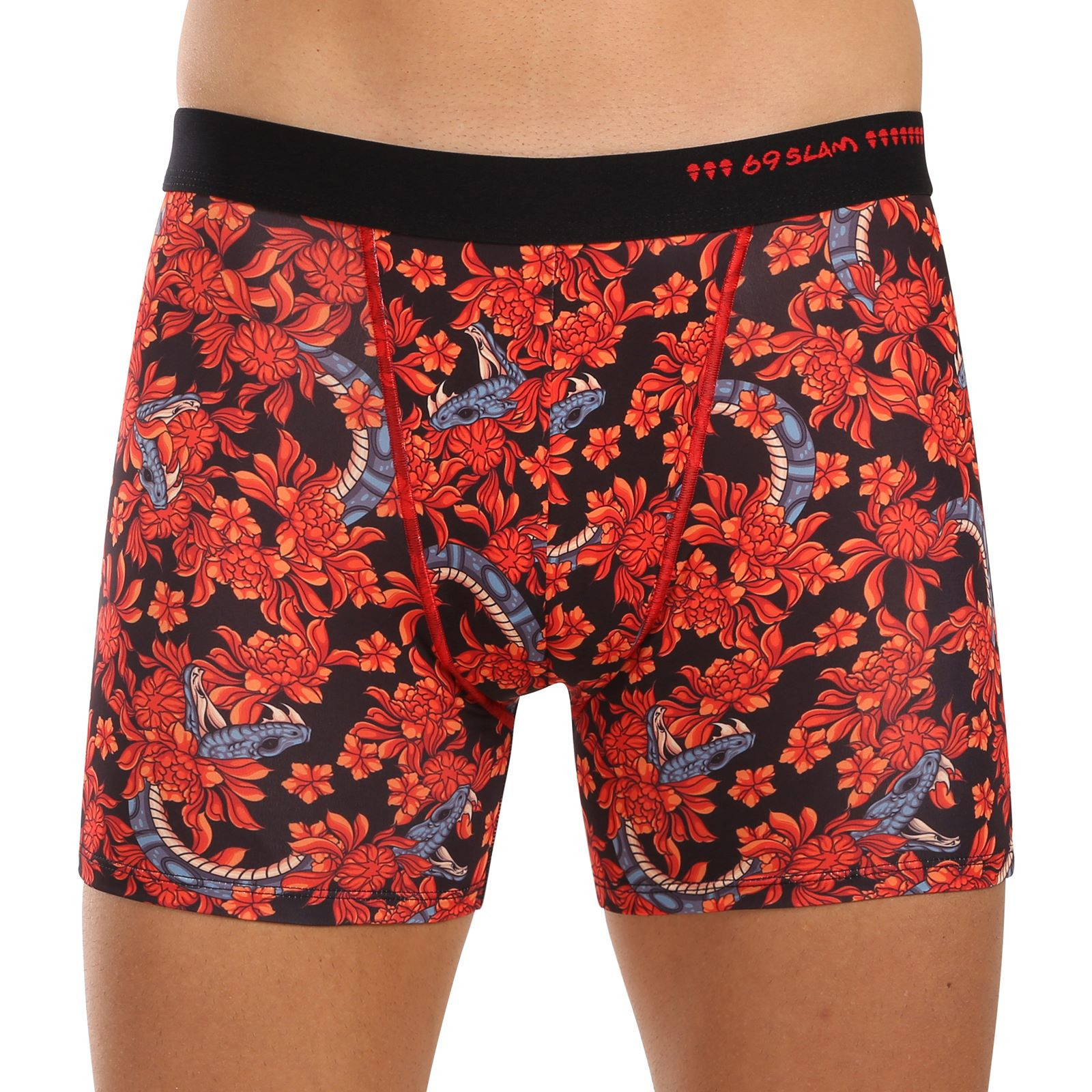 Pánské boxerky 69SLAM fit BLOSSOMING SNAKE DYLAN (MBYBSK-PO) XXL, trenky / trenýrky