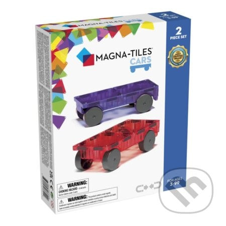 Magnetická stavebnica Cars 2 dielna Purple/red - Magna-Tiles