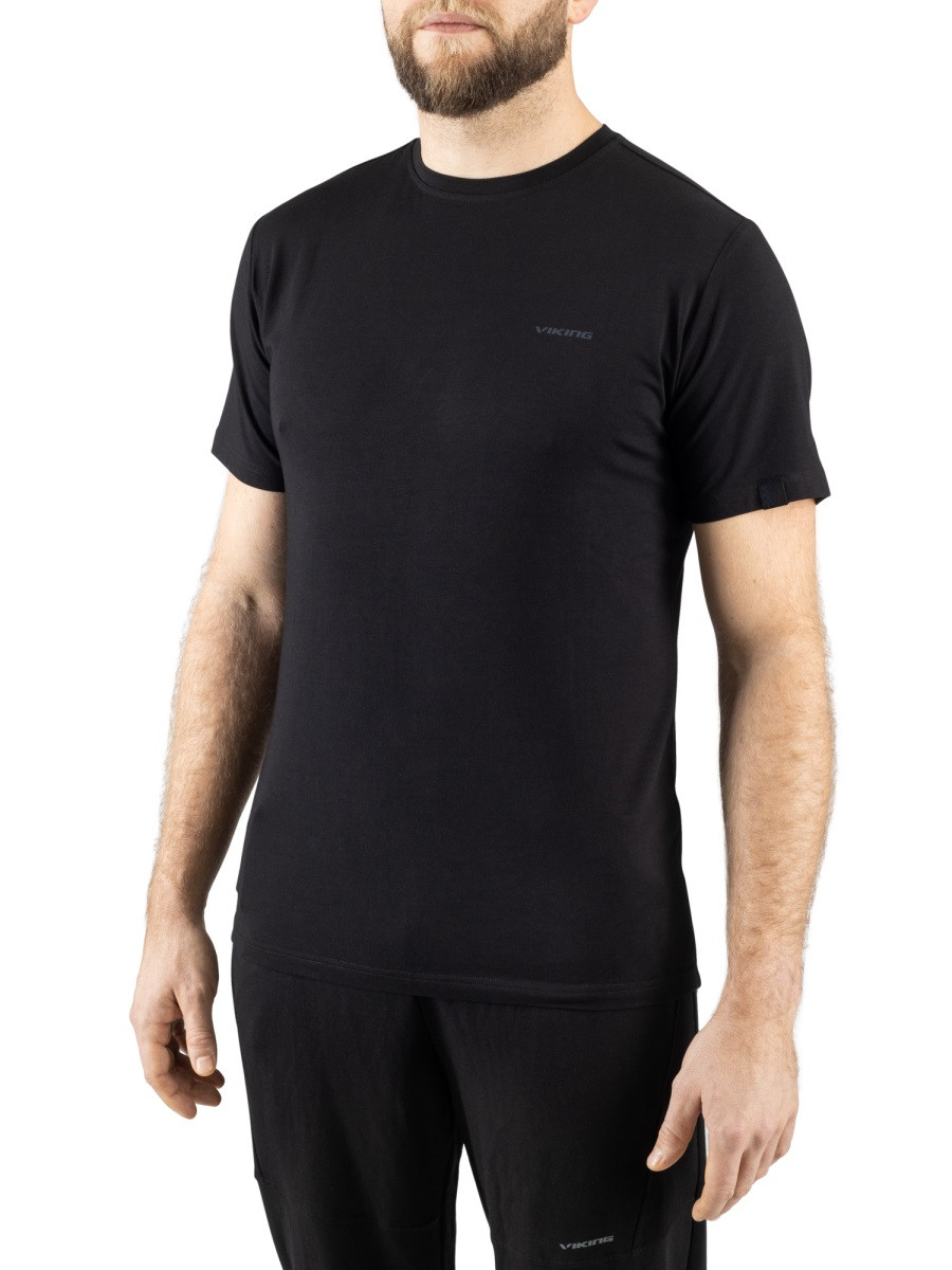 Pánské tričko z bambusu viking harvi černá l