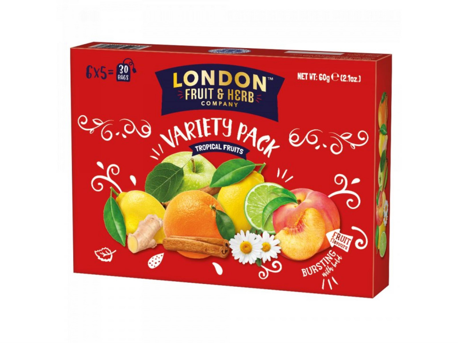 Kolekce čajů London Fruit & Herb - ovocné, bylinné, tropické ovoce, box 30 ks