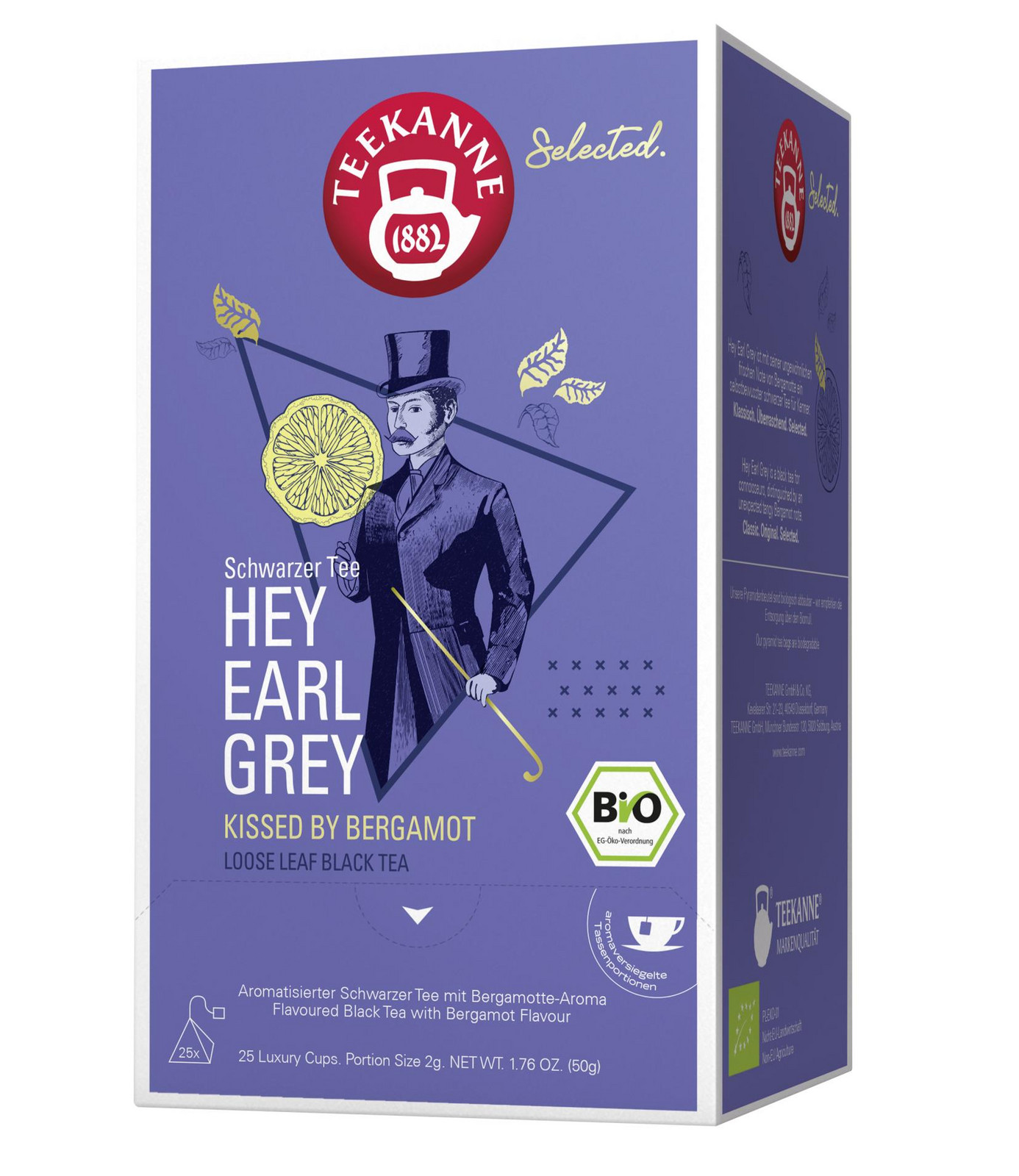 Černý čaj Teekanne Luxury - Hey Earl Grey, 25x 2g, 50g