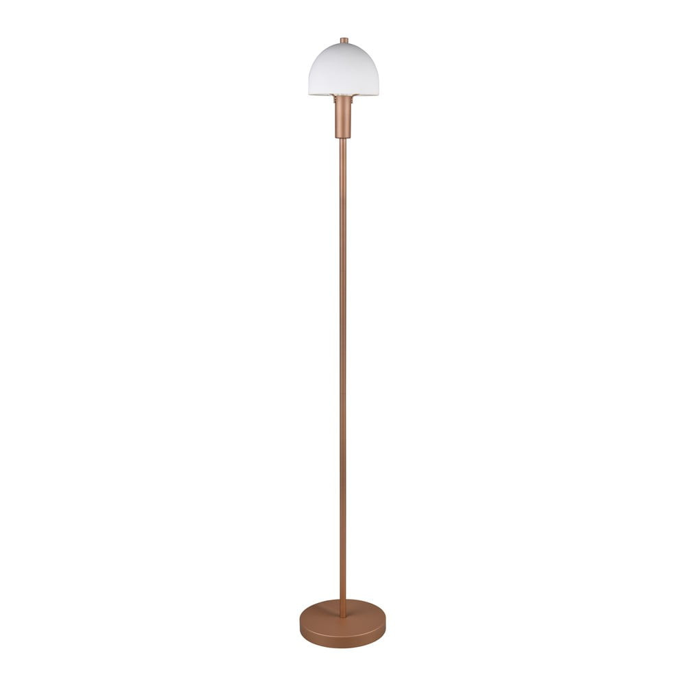 Stojací lampa v bronzové barvě se skleněným stínidlem (výška 120 cm) Glenn – Trio