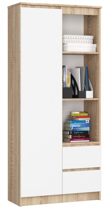 Regál R11 R80 1D 2SZ CLP sonoma / bílý