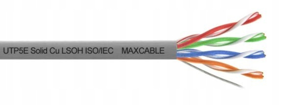 Kabel UTP5E Cu drát Lsoh Iso/iec 305m Maxcable