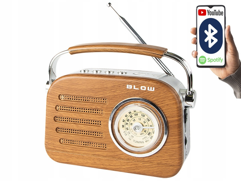 Přenosné analogové rádio Fm Bt Sw Bluetooth přijímač
