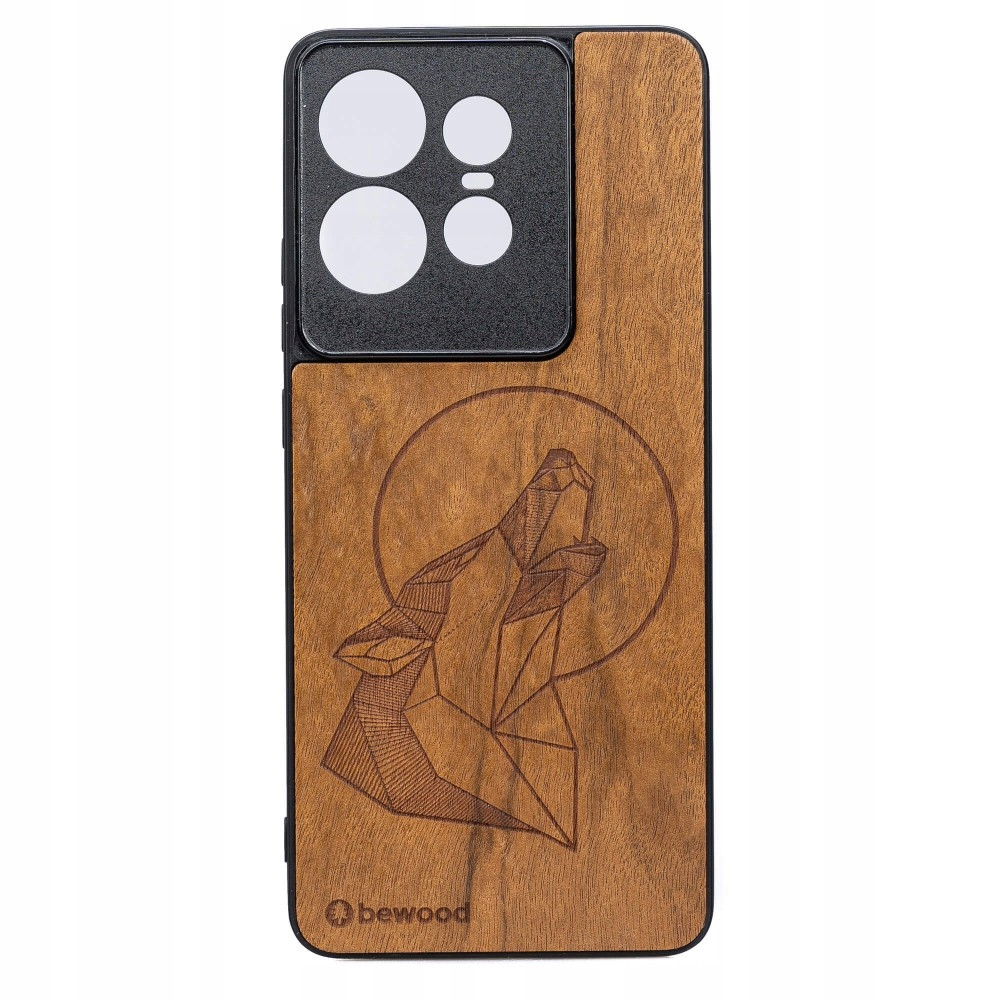 Dřevěné Pouzdro Bewood pro Motorola Edge 50 Pro Vlk Imbuia